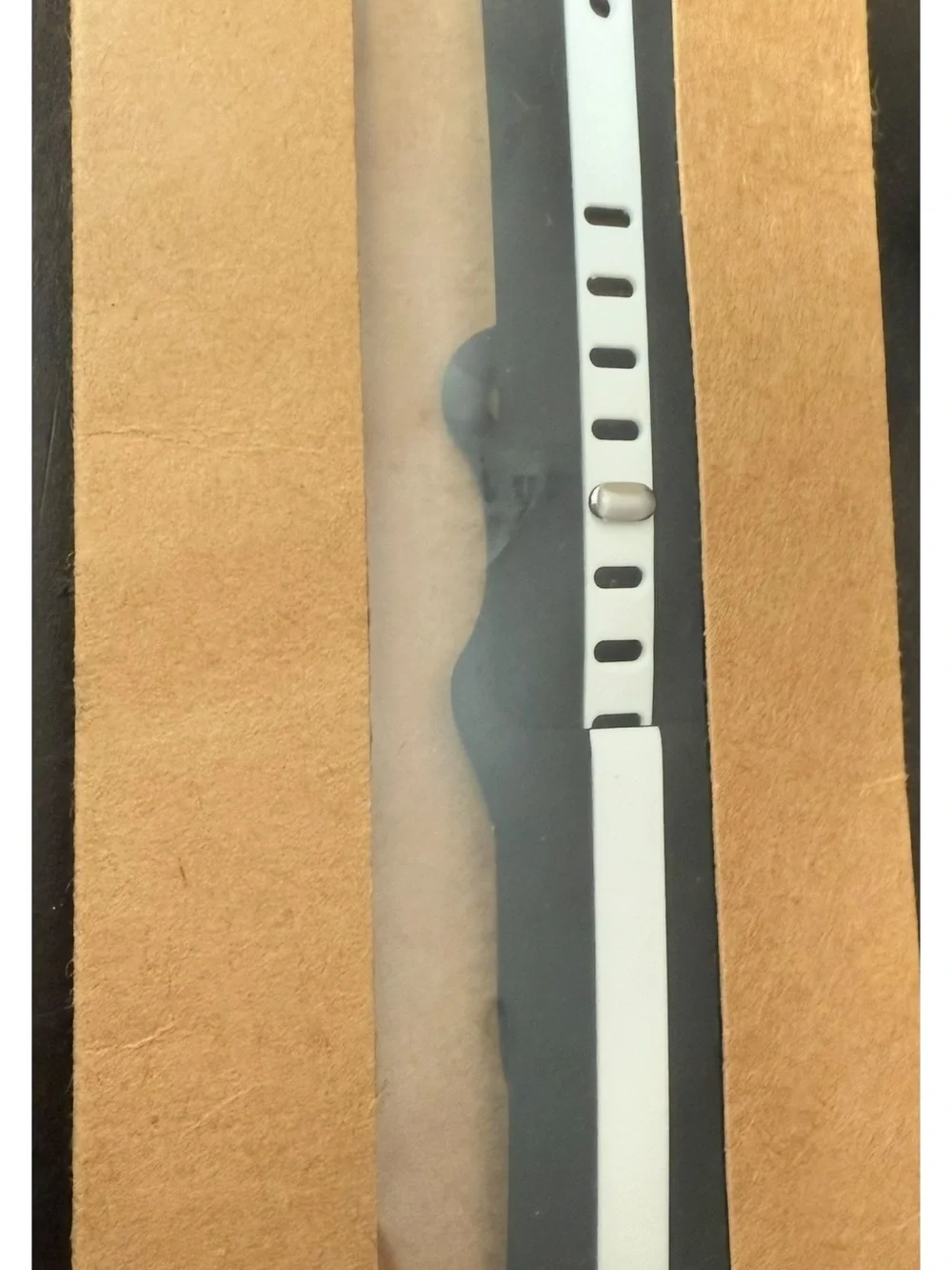 Two-Tone Black & White Silicone Watch Band